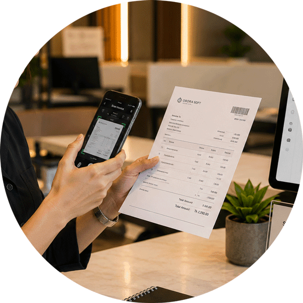 Snap a supplier invoice. AI does the data entry.